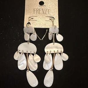 White Dangle Earrings